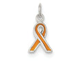 FJC Finejewelers Sterling Silver Orange Enameled Awareness Charm
