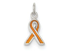 FJC Finejewelers Sterling Silver Orange Enameled Awareness Charm