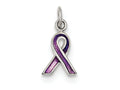 FJC Finejewelers Sterling Silver Purple Enameled Awareness Charm