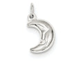 FJC Finejewelers Sterling Silver 3-d Half Moon Charm