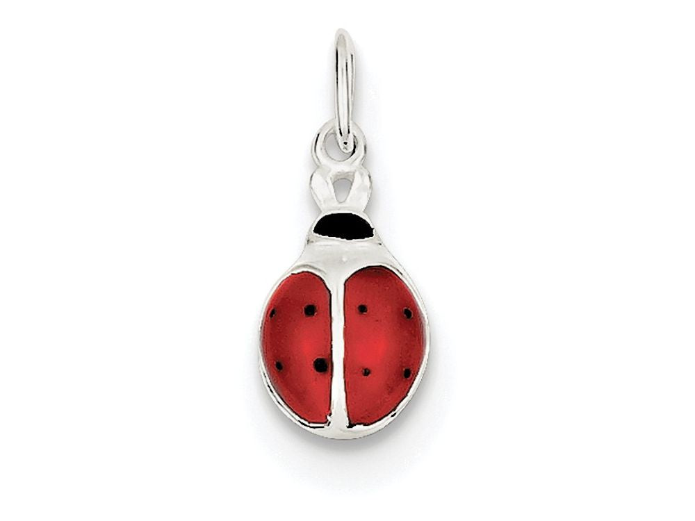 FJC Finejewelers Sterling Silver Enameled Lady Bug Charm