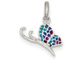 FJC Finejewelers Sterling Silver Enameled Butterfly Charm