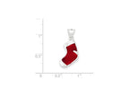 FJC Finejewelers Sterling Silver Enameled Christmas Stocking Charm