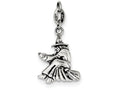 FJC Finejewelers Sterling Silver Antiqued Witch Slide Pendant Necklace - Chain Included