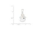 FJC Finejewelers Sterling Silver Enameled Snowman Charm