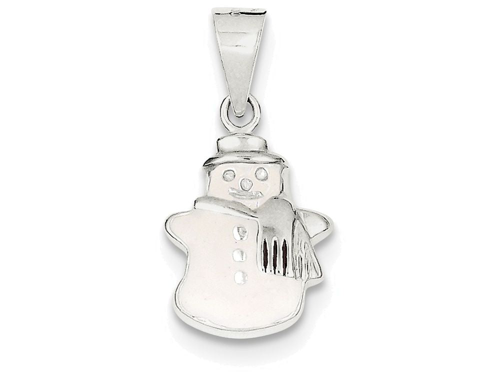 FJC Finejewelers Sterling Silver Enameled Snowman Charm