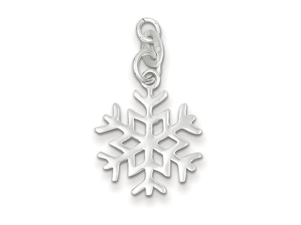 FJC Finejewelers Sterling Silver Polished Snowflake Charm