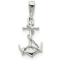 FJC Finejewelers Sterling Silver Anchor and Rope Pendant Necklace - Chain Included