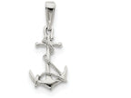 FJC Finejewelers Sterling Silver Anchor and Rope Pendant Necklace - Chain Included
