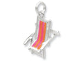 FJC Finejewelers Sterling Silver Enamel Beach Chair Charm