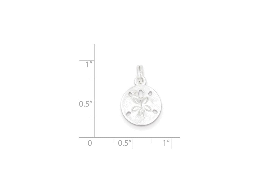 FJC Finejewelers Sterling Silver Polished Sand Dollar Charm