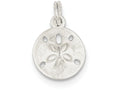 FJC Finejewelers Sterling Silver Polished Sand Dollar Charm