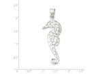 FJC Finejewelers Sterling Silver Hammered Polished Seahorse Pendant Necklace - Chain Included