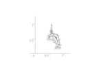 FJC Finejewelers Sterling Silver Polished Dolphin Charm