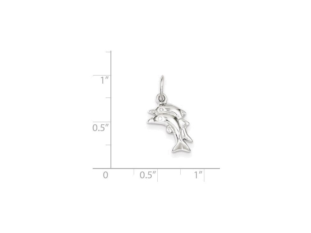 FJC Finejewelers Sterling Silver Polished Dolphin Charm