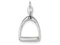 FJC Finejewelers Sterling Silver Large Polished Horse Stirrup Charm