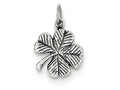 FJC Finejewelers Sterling Silver Antiqued 4-leaf Clover Charm
