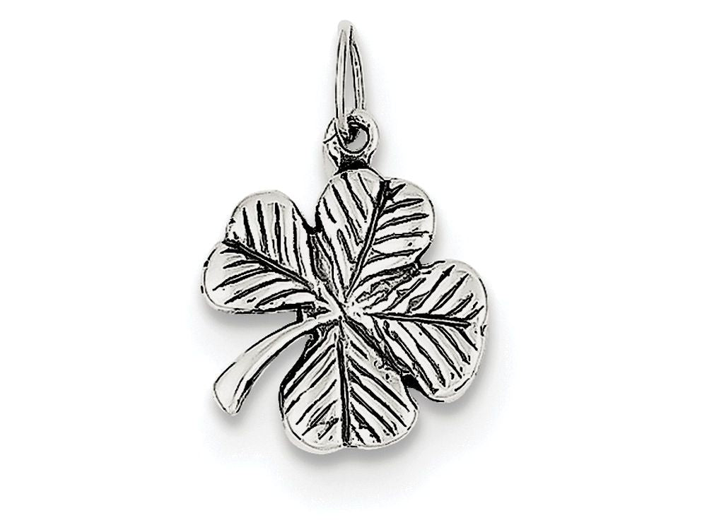FJC Finejewelers Sterling Silver Antiqued 4-leaf Clover Charm