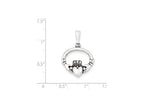 FJC Finejewelers Sterling Silver Antiqued Claddagh Pendant Necklace - Chain Included