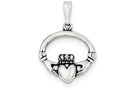 FJC Finejewelers Sterling Silver Antiqued Claddagh Pendant Necklace - Chain Included
