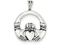 FJC Finejewelers Sterling Silver Antiqued Claddagh Pendant Necklace - Chain Included