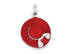 FJC Finejewelers Sterling Silver Cubic Zirconia Enamel Hat Charm