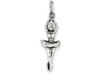 FJC Finejewelers Sterling Silver Antiqued Ballerina Pendant Necklace - Chain Included
