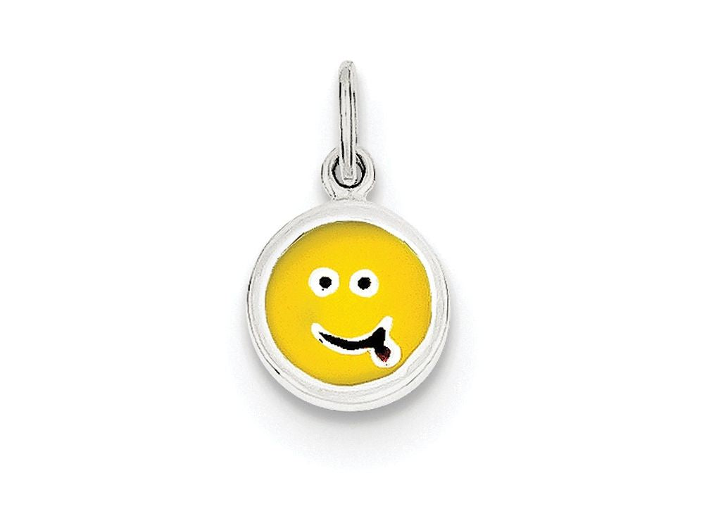 FJC Finejewelers Sterling Silver Enameled Emotion Face Charm