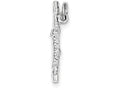 FJC Finejewelers Sterling Silver Polished Flute Charm