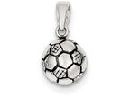FJC Finejewelers Sterling Silver Antiqued Soccer Ball Pendant Necklace - Chain Included
