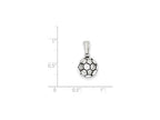 FJC Finejewelers Sterling Silver Antiqued Soccer Ball Pendant Necklace - Chain Included
