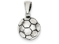 FJC Finejewelers Sterling Silver Antiqued Soccer Ball Pendant Necklace - Chain Included