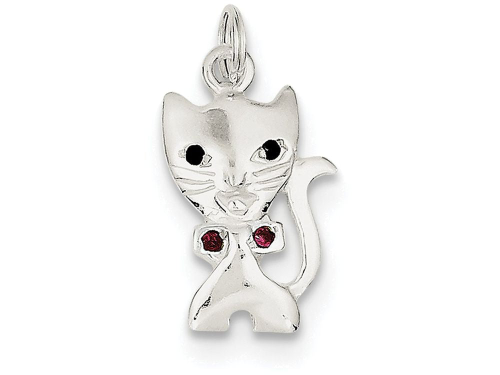 FJC Finejewelers Sterling Silver Cat Charm