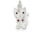 FJC Finejewelers Sterling Silver Cat Charm