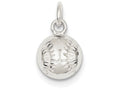 FJC Finejewelers Sterling Silver Baseball Charm