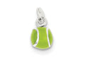 FJC Finejewelers Sterling Silver Green Enameled Tennis Ball Charm