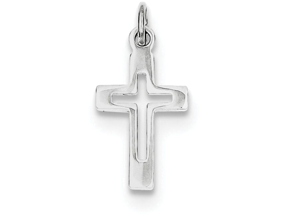 FJC Finejewelers Sterling Silver Cross Pendant Necklace - Chain Included