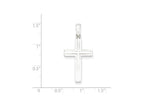 FJC Finejewelers Sterling Silver Polished And Matte Finish Cross Pendant Necklace - Chain Included
