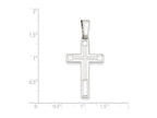 FJC Finejewelers Sterling Silver Polished Cross Pendant Necklace - Chain Included