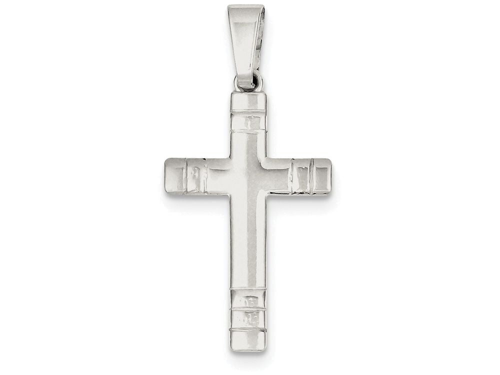 FJC Finejewelers Sterling Silver Polished Cross Pendant Necklace - Chain Included