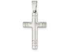 FJC Finejewelers Sterling Silver Polished Cross Pendant Necklace - Chain Included