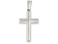 FJC Finejewelers Sterling Silver Polished Cross Pendant Necklace - Chain Included