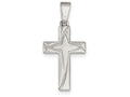 FJC Finejewelers Sterling Silver Polished Cross Pendant Necklace - Chain Included