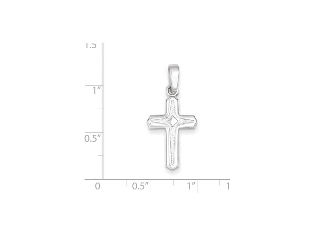 FJC Finejewelers Sterling Silver Polished Cross Pendant Necklace - Chain Included
