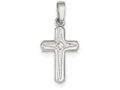 FJC Finejewelers Sterling Silver Polished Cross Pendant Necklace - Chain Included