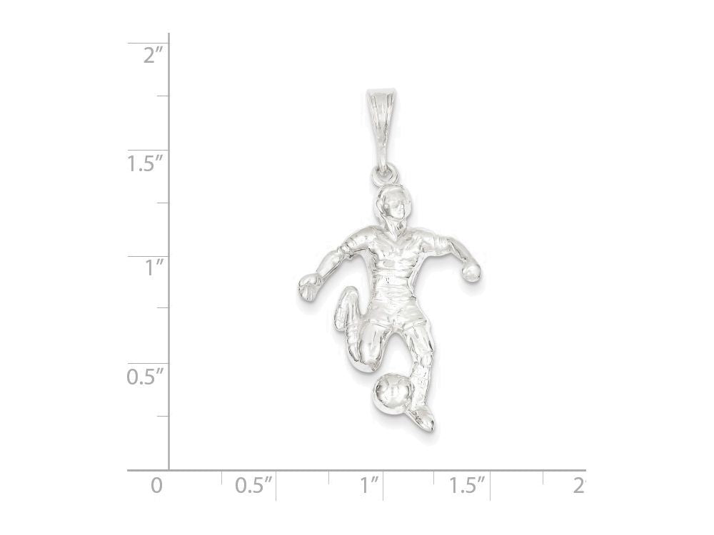 FJC Finejewelers Sterling Silver Soccer Player Charm