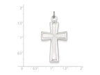 FJC Finejewelers Sterling Silver Polished And Satin Cross Pendant Necklace - Chain Included