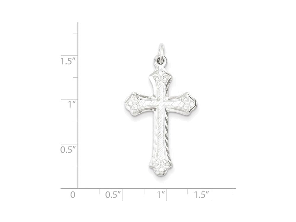 FJC Finejewelers Sterling Silver Cross Pendant Necklace - Chain Included