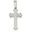 FJC Finejewelers Sterling Silver Polished Cross Pendant Necklace - Chain Included