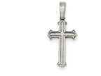 FJC Finejewelers Sterling Silver Polished And Matte Finish Cross Pendant Necklace - Chain Included